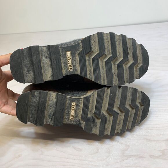 Sorel Women's Joan of Arctic Wedge III Lexie Boot SZ 8.5 Leather Boots Tobacco - Picture 8 of 11